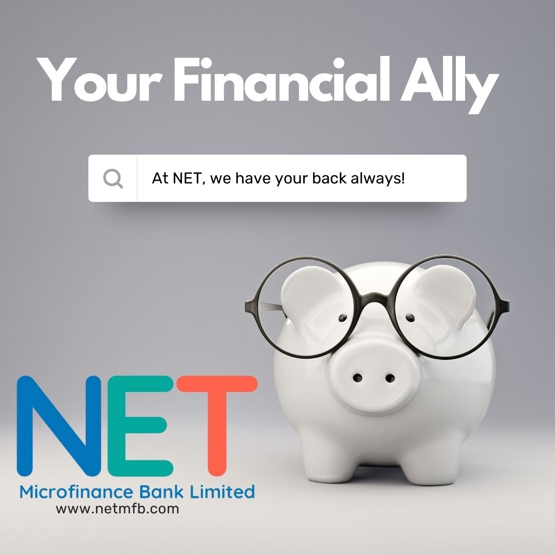 netmfb's tweet image. At NET MFB, we’re your trusted financial ally. 🌟 From savings accounts to loans, we offer a range of services to help you reach your goals. Count on us for support every step of the way. #BankingWithYou #FinancialGoals #NETMFB