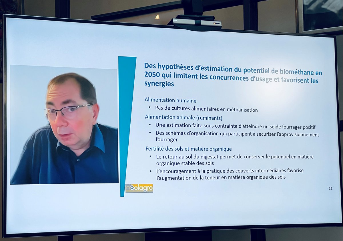 #PerspectivesGaz I C. Couturier, président <a href="/Solagro_asso/">Solagro</a> : "Nos estimations pour le potentiel en #biométhane reposent sur l’absence de concurrence avec l’alimentation.
L’intérêt majeur de la #méthanisation est de restituer aux sols le carbone."
#GazVert #Agriculture #Energie