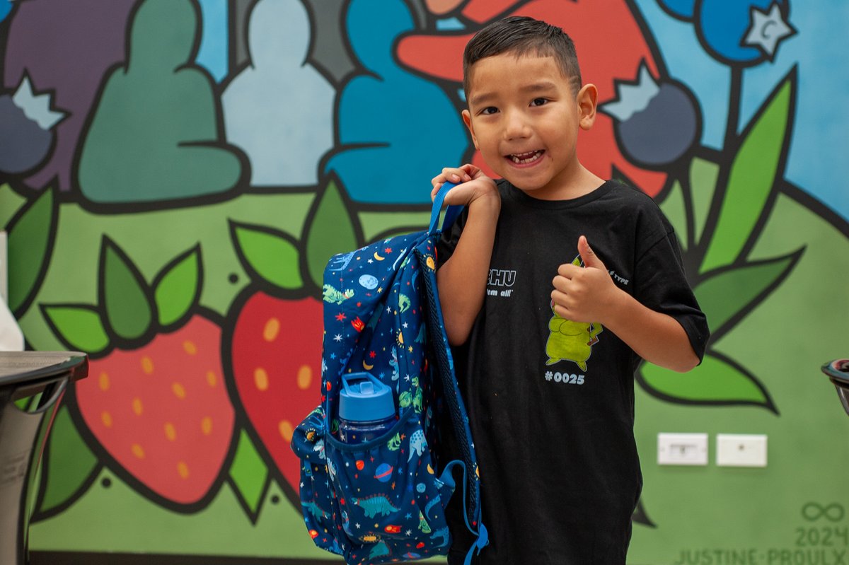 We'd like to extend a great big thank you to local company Hobbry for its generous donation of 160 backpack sets! The students love them!