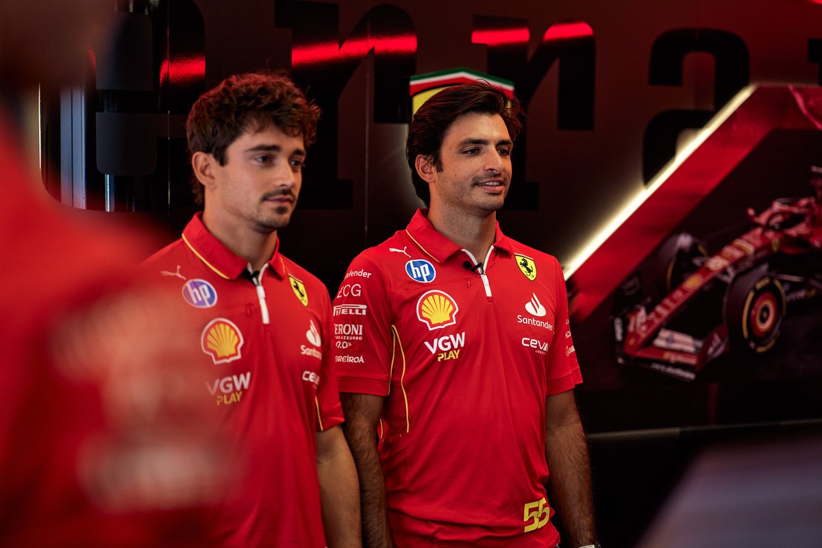 ScuderiaFerrari's tweet photo. Some moments behind the lens 🎥

#AzerbaijanGP 🇦🇿 #F1 https://t.co/8TOJR5Cd90
