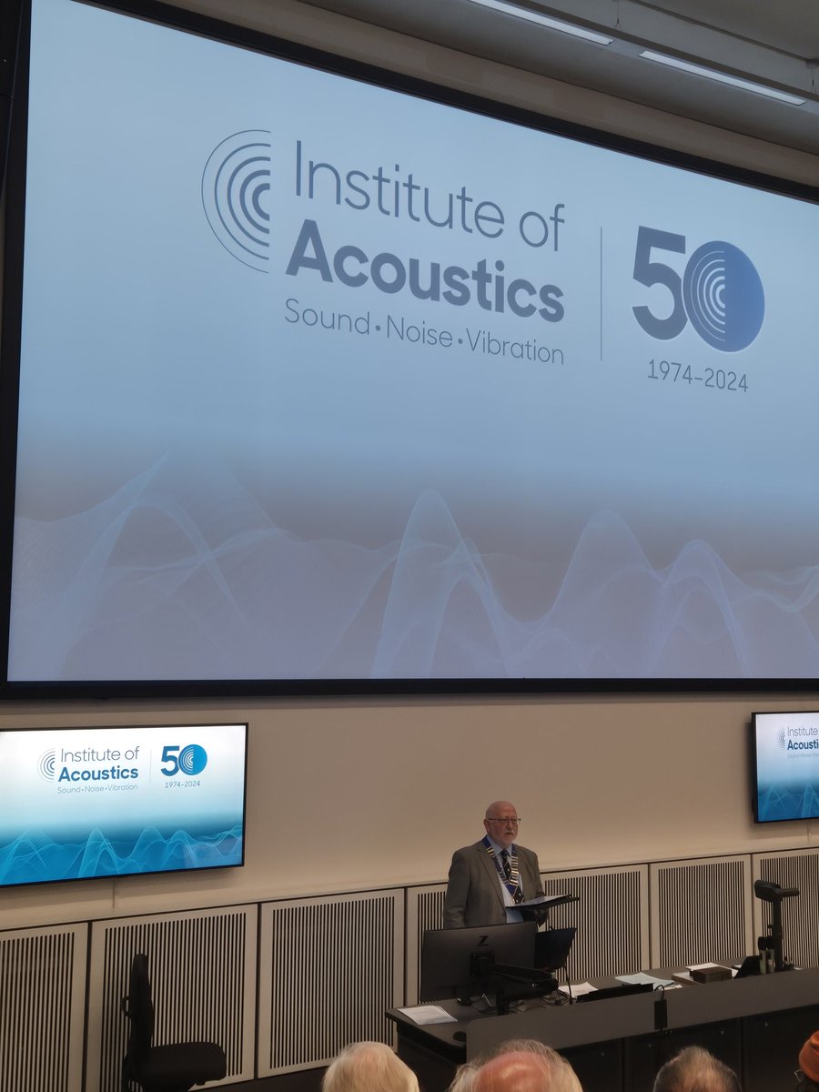 SBCEHO's tweet photo. Enjoying a fantastic range of speakers at acoustics 24 in Manchester hosted by the @ioauk . Opening address from IOA president Alistair Sommerville who also happens to be a @REHISScotland past president. https://t.co/VnQJfn6bdy
