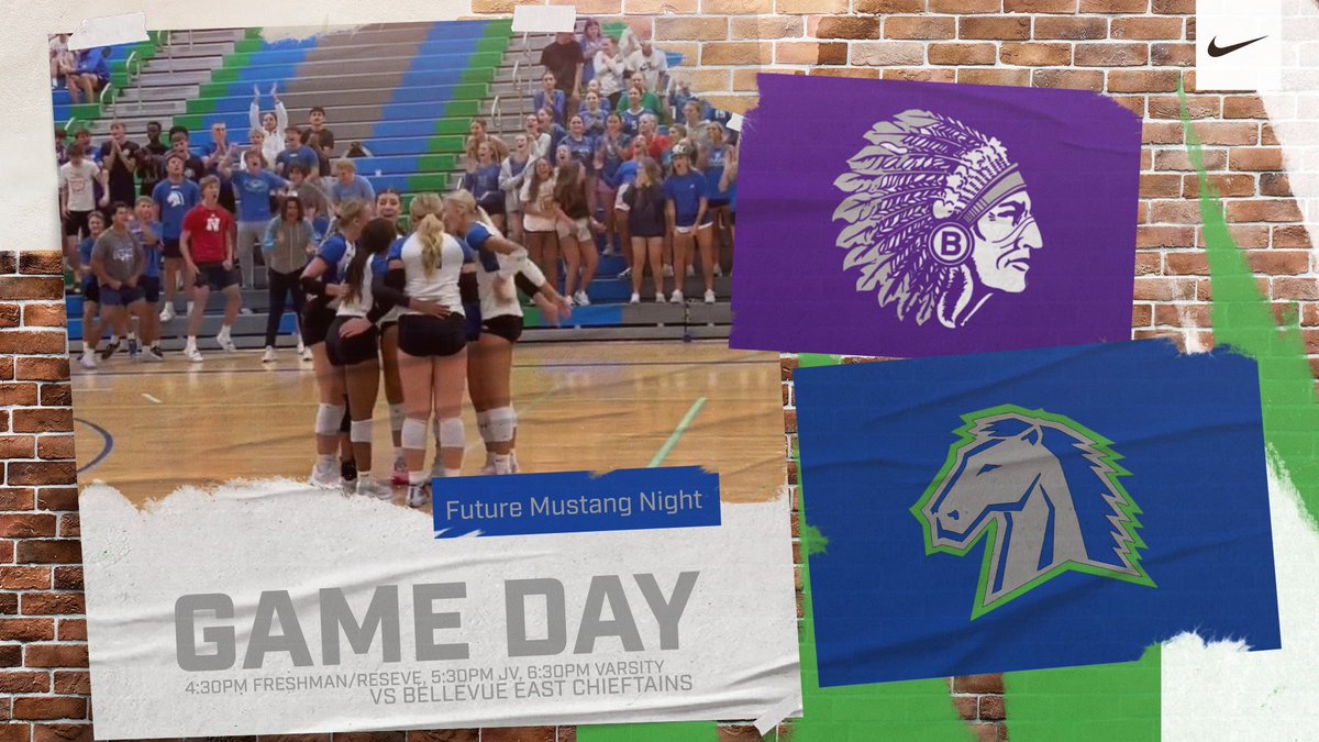‼️GAME DAY‼️
✨FUTURE MUSTANG NIGHT✨
🆚 <a href="/BEASTVB/">BEAST Volleyball</a> 
⌚️4:30 Freshman &amp; Reserve 
⌚️5:30 JV
⌚️6:30 Varsity