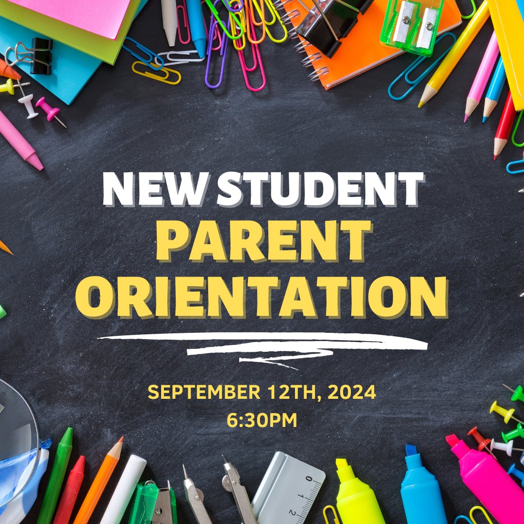 Tonight is our New Student Parent Orientation! This evening is for all new parents &amp; guardians in Grades 7-11. Please register for this event with the link below. See you there! 

docs.google.com/forms/d/e/1FAI…