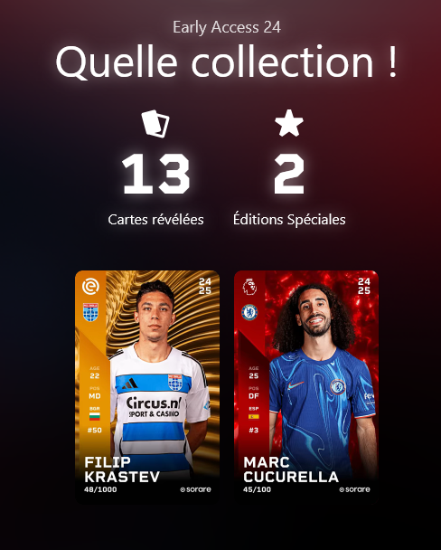 ouat_ze's tweet photo. Quel plaisir d'ouvrir ses cartes !!!
Et en plus elles sont belles 😍

Bravo @Sorare https://t.co/Q3fzvRavuG