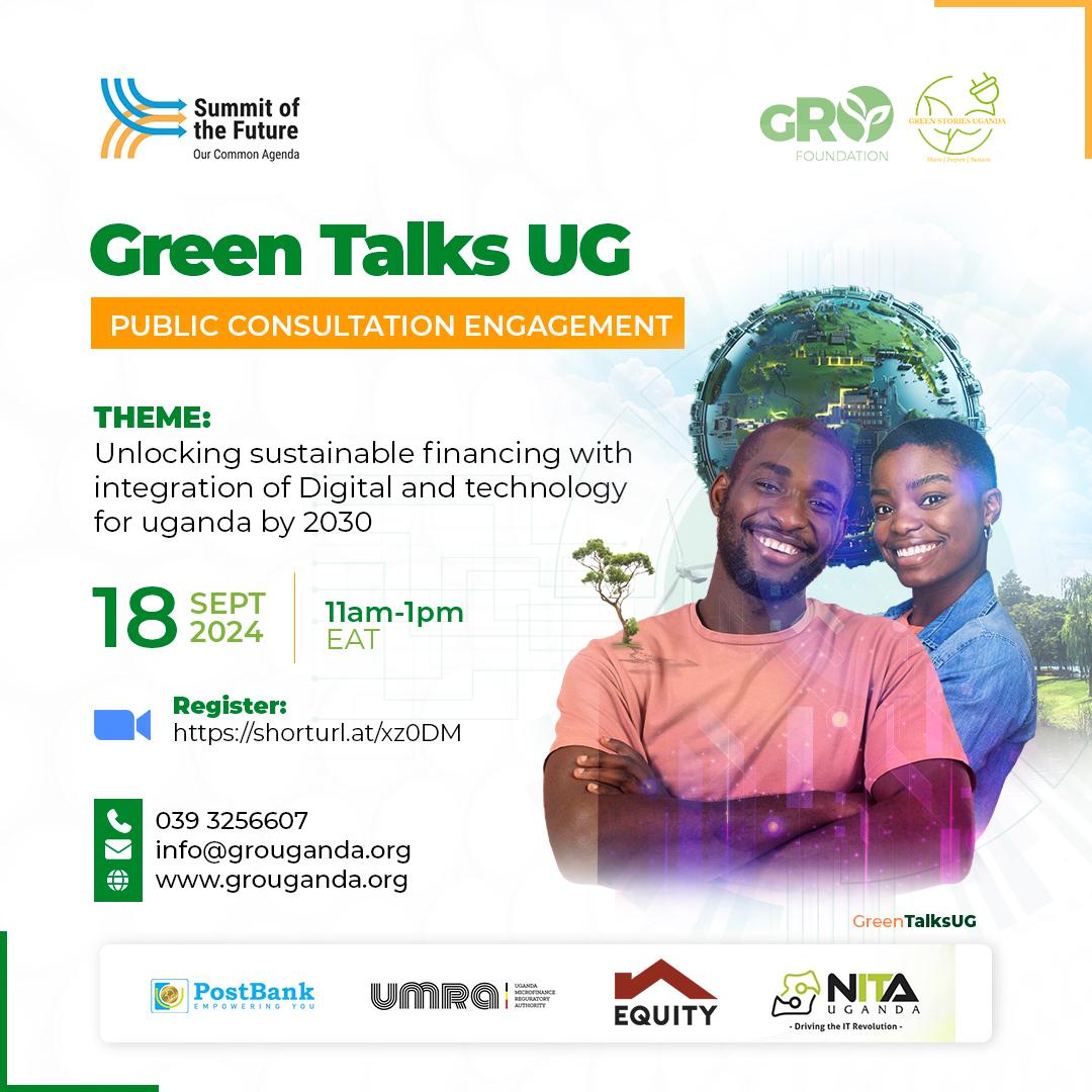 labanjoshua52's tweet photo. #Uganda, following the @UNinUganda and @sdgs_ug 2030 agenda. 
In collaboration with key stakeholders, for preparations towards action days of the @UN
Summit of the future. 
Register today to attend the inaugural public #GreenTalksUG through the link 👇
https://t.co/PpRuFFr9fM https://t.co/qyuPYz37Yr