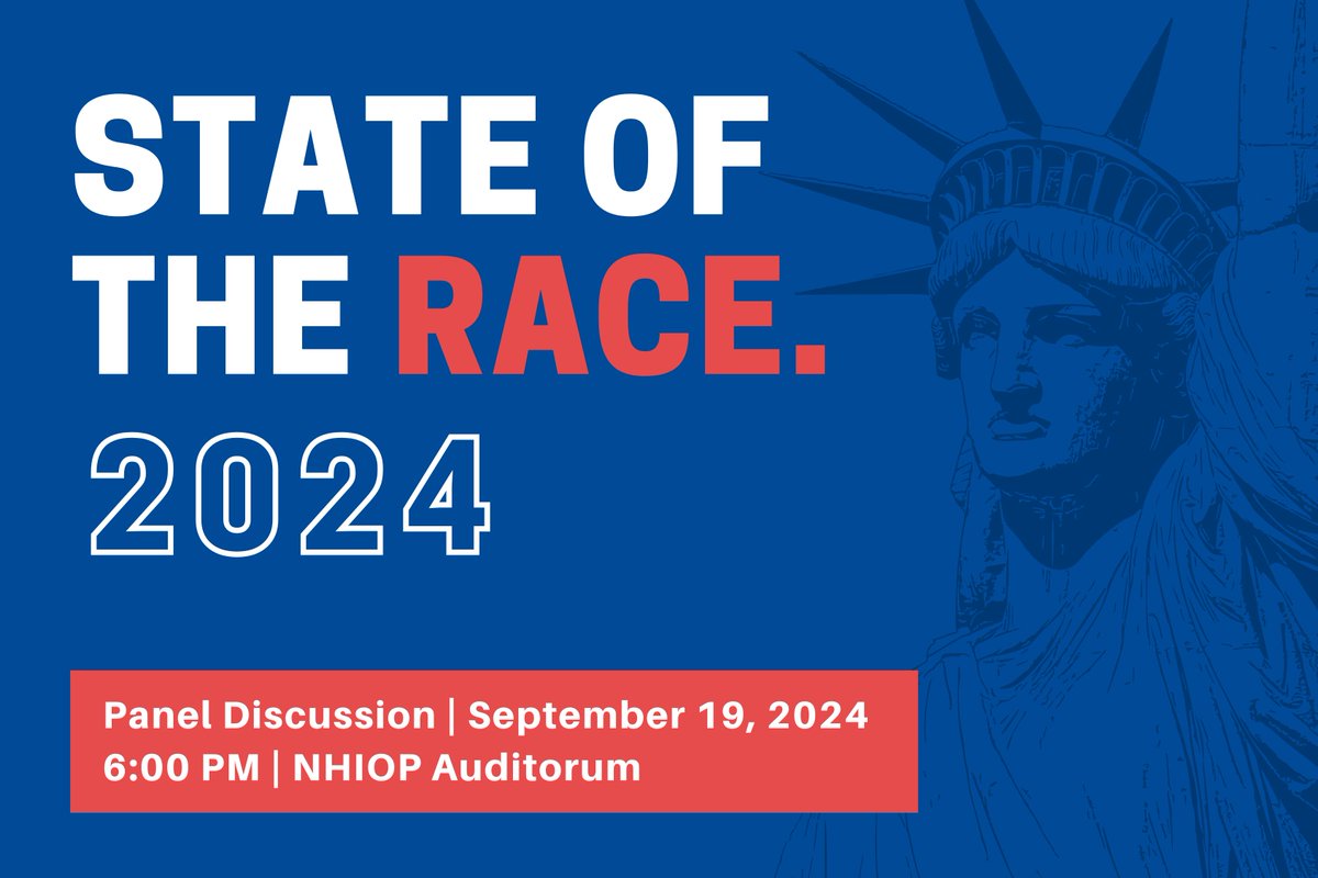 NHIOP (@nhiop) on Twitter photo Join us on Sept 19 at 6 PM <a href="/SaintAnselm/">Saint Anselm College</a> for State of the Race 2024! Hear from top experts Nathaniel Rakich, Ariel Edwards-Levy and Simone Pathe, as they decode polling and predictions. bit.ly/4dbDJrO
<a href="/baseballot/">Nathaniel Rakich</a> <a href="/aedwardslevy/">Ariel Edwards-Levy</a> <a href="/sfpathe/">Simone Pathe</a> <a href="/NeilLevesque/">Neil Levesque</a> #NHPolitics #FITN Join us on Sept 19 at 6 PM <a href="/SaintAnselm/">Saint Anselm College</a> for State of the Race 2024! Hear from top experts Nathaniel Rakich, Ariel Edwards-Levy and Simone Pathe, as they decode polling and predictions. bit.ly/4dbDJrO
<a href="/baseballot/">Nathaniel Rakich</a> <a href="/aedwardslevy/">Ariel Edwards-Levy</a> <a href="/sfpathe/">Simone Pathe</a> <a href="/NeilLevesque/">Neil Levesque</a> #NHPolitics #FITN
