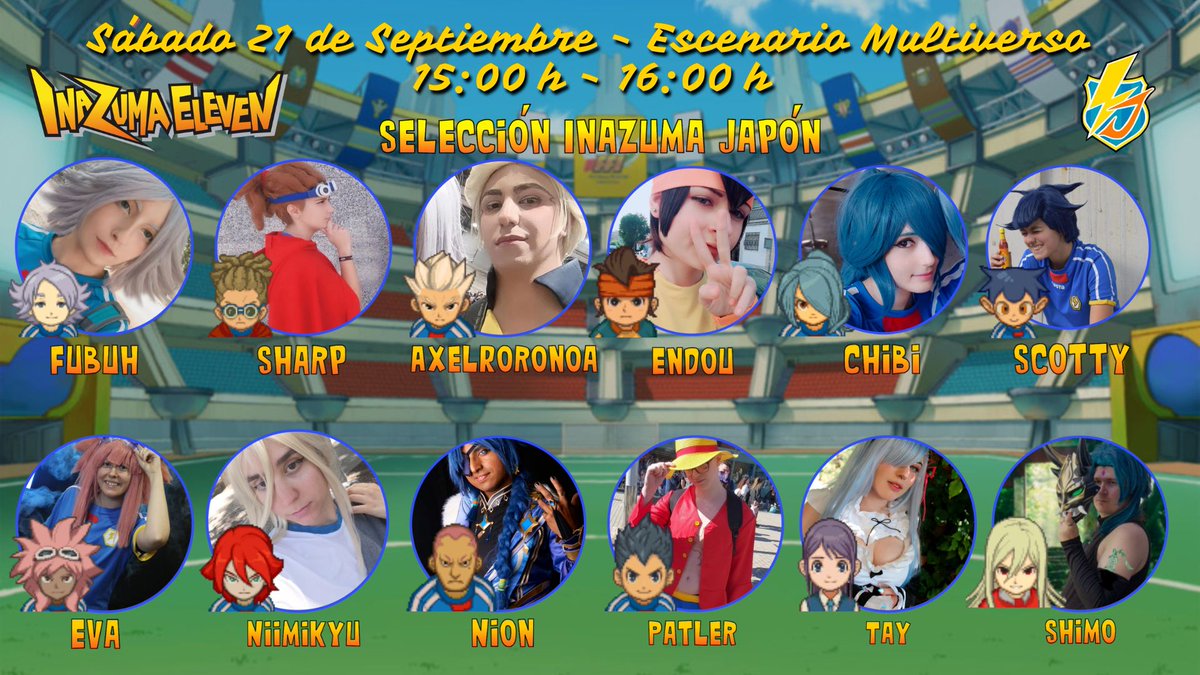 JW_Cosplay's tweet photo. ¡Anunciamos el primer panel de cosplay de interpretación! ⚽️💫

¿Qué os parece animar a la Selección Inazuma de Japón? 

¡El equipo os espera a las 15:00 el sábado en #JapanWeekendMadrid ! https://t.co/fRN630UBAF