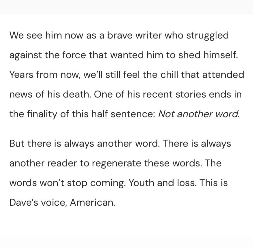 Don DeLillo on DFW, 2008