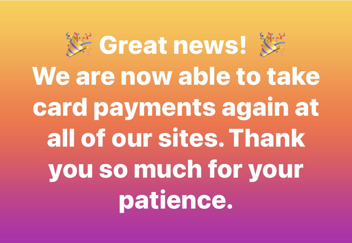 🚨UPDATE: We’re back online! 🚨