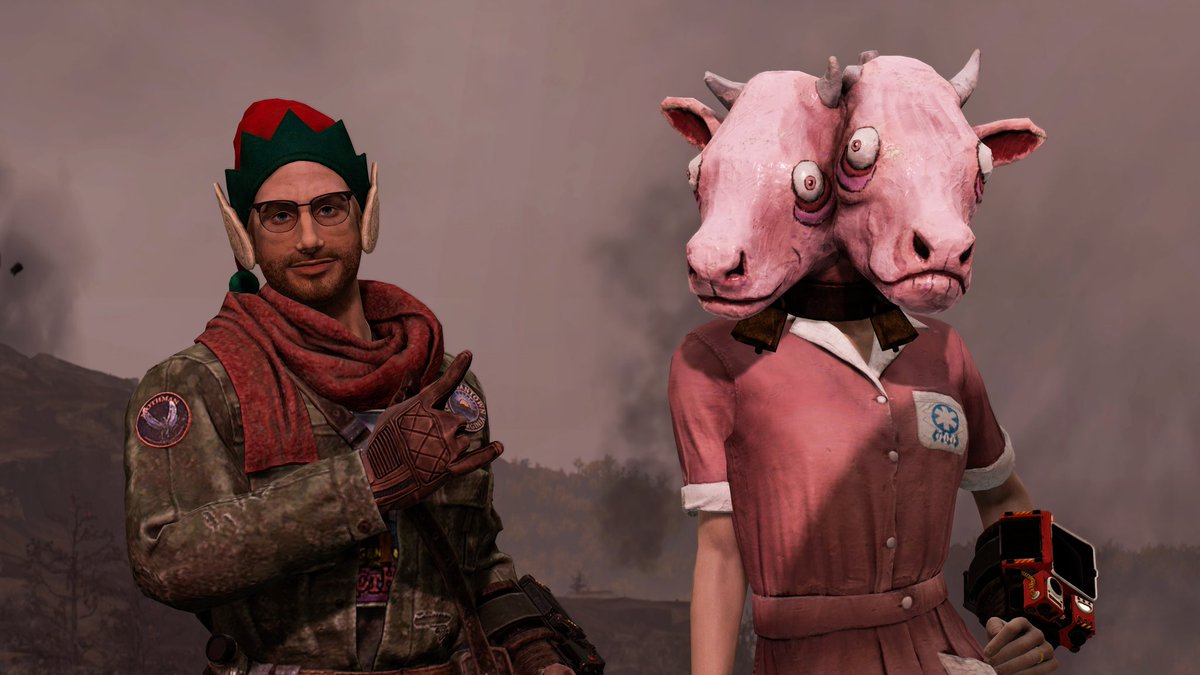 PiLotTRr's tweet photo. Elf and Desdemona at Nuka World on tour. The home away from home.
#Fallout76 #VirtualPhotography #VGPUnite #F76Photomode #Photomode #Fallout https://t.co/JI07kgg612