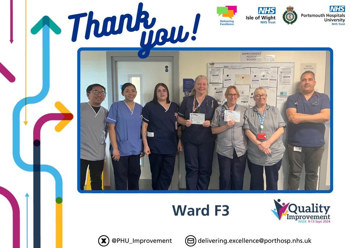 @PHU_Improvement (@phu_improvement) on Twitter photo #QIWeek2024 Huge thank you to F3 and in particular, Julie Cable, for all their efforts with DEED, making improvements and showcasing the benefits across PHU.
We couldn't do it without all of your enthusiasm and support for future waves of DEED.
<a href="/rosiechilvers/">Rosie Chilvers</a> <a href="/PHU_NHS/">Portsmouth Hospitals University NHST</a> #QIWeek2024 Huge thank you to F3 and in particular, Julie Cable, for all their efforts with DEED, making improvements and showcasing the benefits across PHU.
We couldn't do it without all of your enthusiasm and support for future waves of DEED.
<a href="/rosiechilvers/">Rosie Chilvers</a> <a href="/PHU_NHS/">Portsmouth Hospitals University NHST</a>