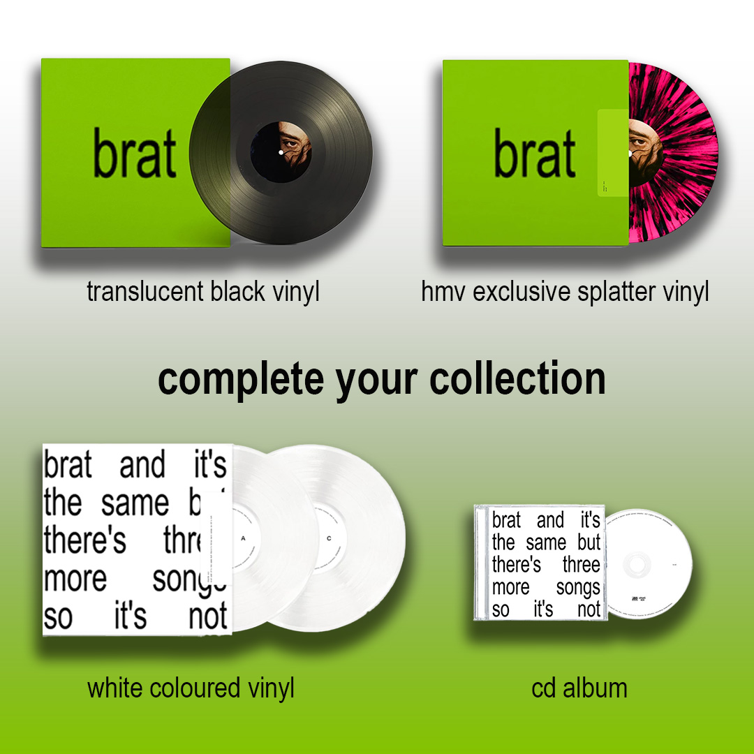 PRE ORDER OUT NOW, 'BRAT and it's completely different but also still BRAT'

Brat Summer isn't over quite yet...  Complete your Charli XCX collection now, and secure a poster* with any pre-orders!

*subject to availability, while stocks last

ow.ly/lsz450TlVFQ
#Charlixcx