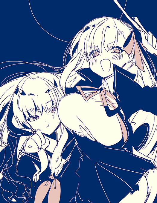 古代の遺跡から発掘された岸波白野とBBのピクチャ 