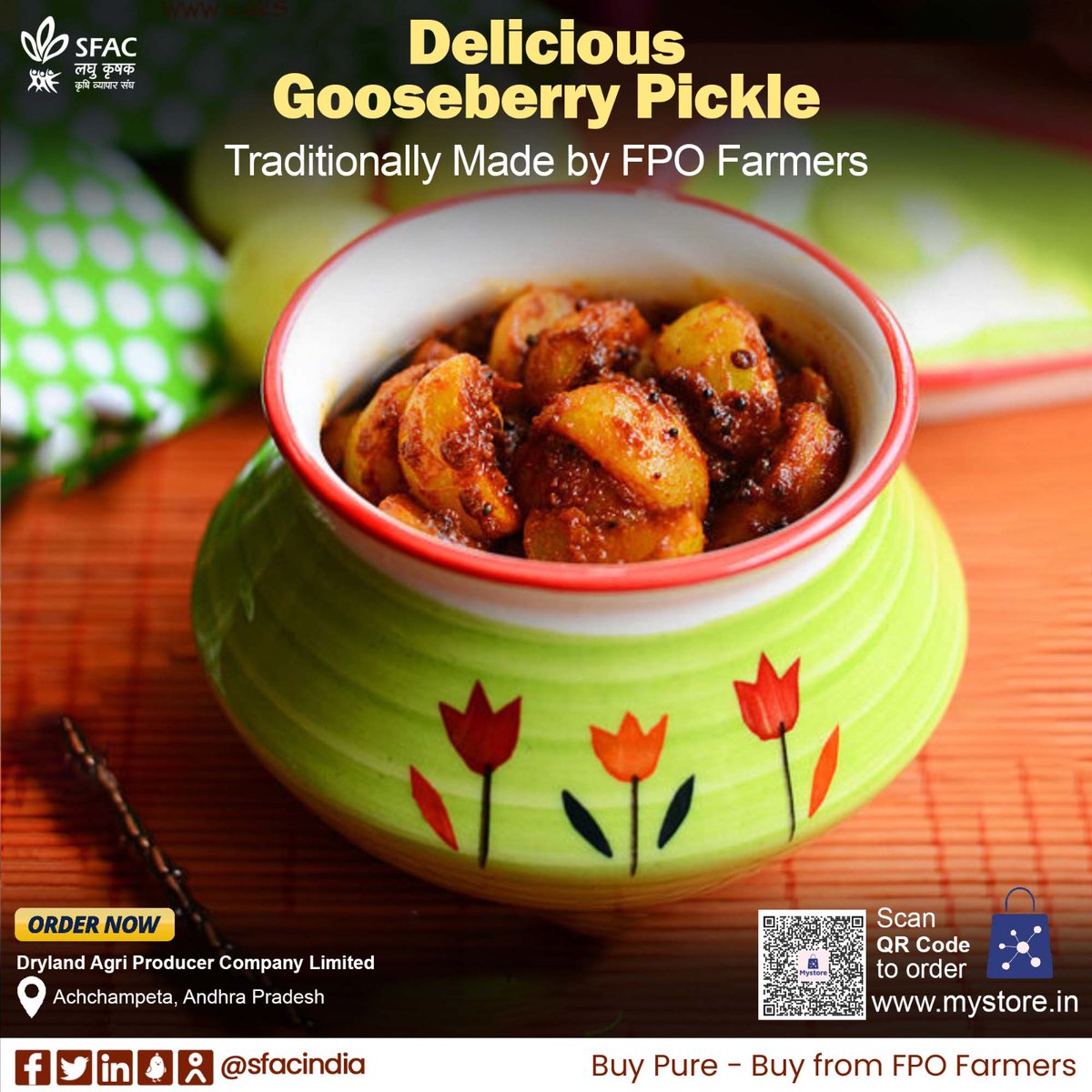 sfacindia's tweet photo. Experience a burst of tangy goodness with pure gooseberry pickle, packed with bold flavours & a delicious taste.
Buy straight from FPO farmersπ
https://t.co/TIxj328DWG
π
#VocalForLocal #healthyindia #Pickle #TangyDelight #HomeMadePickles #FlavorsOfIndia
#TraditionalPickle https://t.co/yfnQ3e7zbM