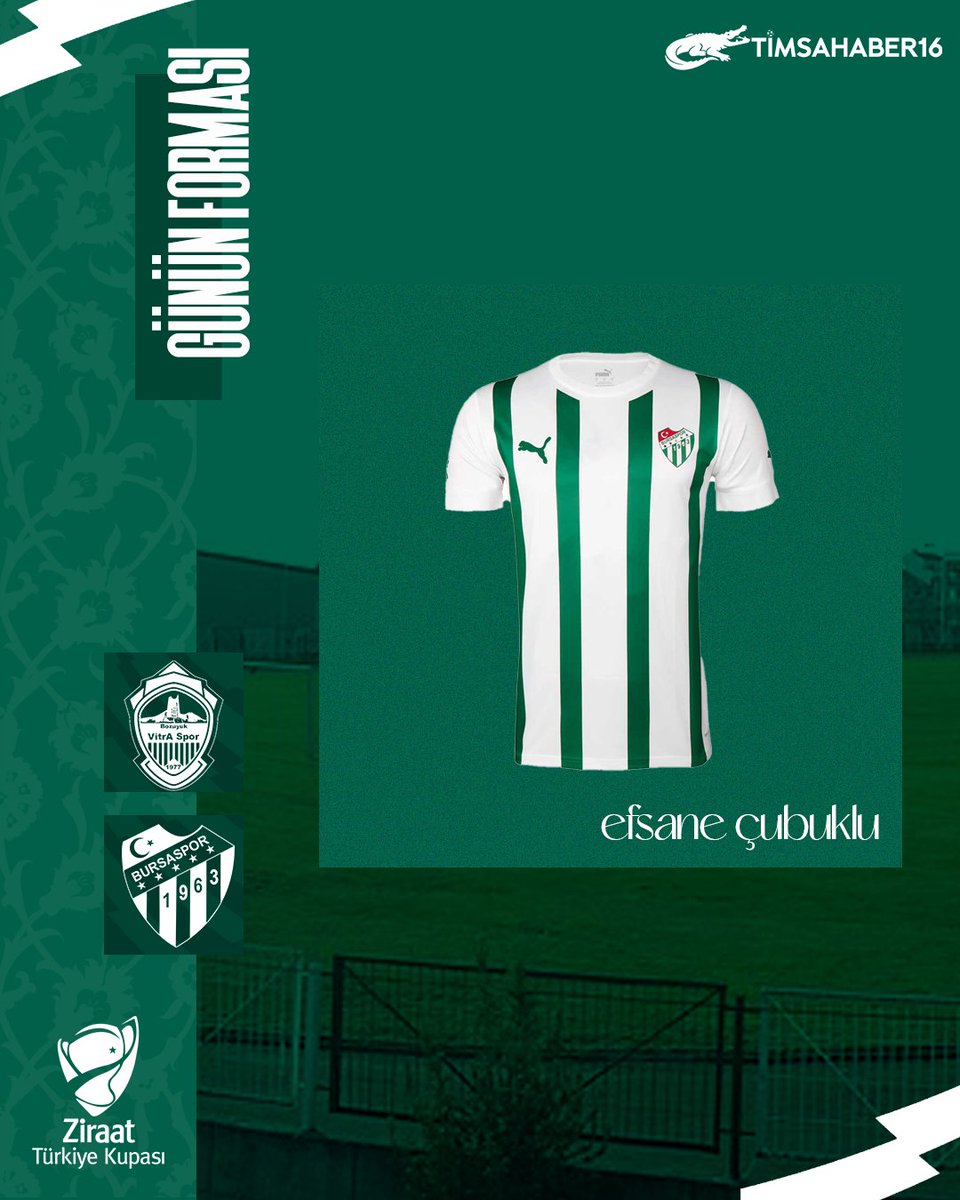 timsahaber16's tweet photo. 👕 Bursaspor'umuz, Bozüyük Vitraspor deplasmanına 𝐄𝐅𝐒𝐀𝐍𝐄 𝐂𝐔𝐁𝐔𝐊𝐋𝐔 formasıyla çıkacak
#BVvBS • #Yanındayım https://t.co/V935wJfncL