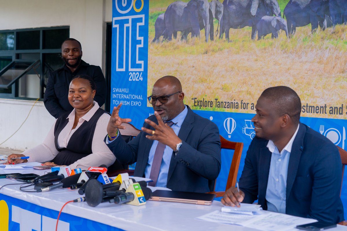 urtupdates's tweet photo. #BreakingNews‌  
Bodi ya Utalii Tanzania yazindua rasmi onesho la Swahili International Tourism Expo 2024. 
@TTBTanzania @mafurub @MNRT_Tanzania https://t.co/yiz0MK4Ycc