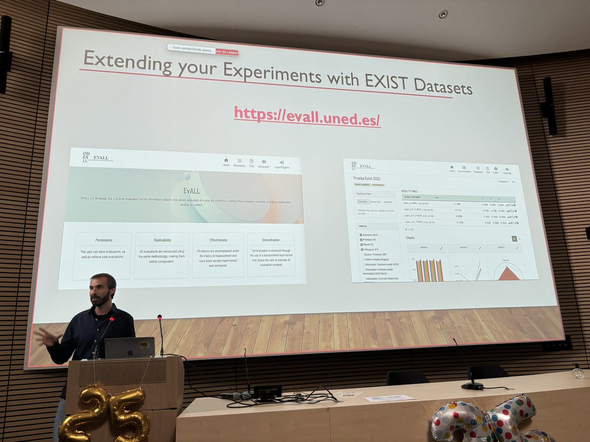 Damiano Spina 🦋@damianospina.com (@damiano10) on Twitter photo <a href="/JCAlbornozC/">Jorge Carrillo-de-Albornoz</a> Would you like to keep running experiments with the EXIST dataset? It’s coming soon to EVALL! <a href="/JCAlbornozC/">Jorge Carrillo-de-Albornoz</a> Would you like to keep running experiments with the EXIST dataset? It’s coming soon to EVALL!