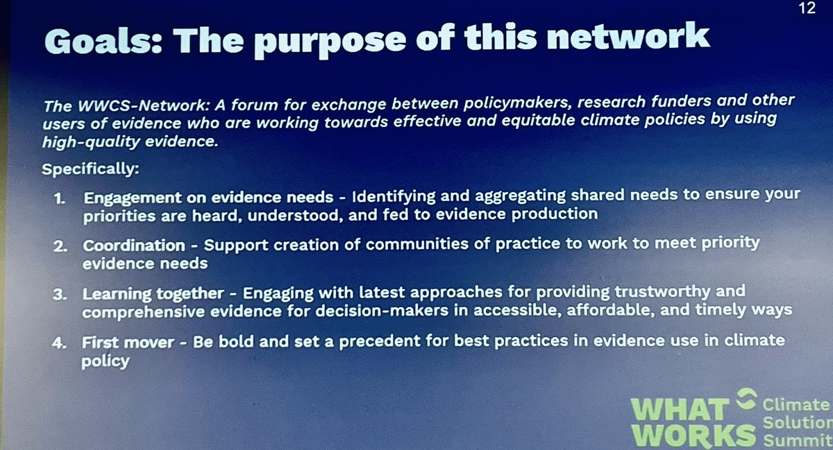 Ruth Garside ๐ช๐บ ๐๐ป (@ruth_garside) on Twitter photo The What Works Climate Solutions network aims to bridge the gaps between researchers, policy, funders and users of evidence working towards climate justice #GES2024 <a href="/WWCS_summit/">What Works Climate Solutions Summit</a> The What Works Climate Solutions network aims to bridge the gaps between researchers, policy, funders and users of evidence working towards climate justice #GES2024 <a href="/WWCS_summit/">What Works Climate Solutions Summit</a>