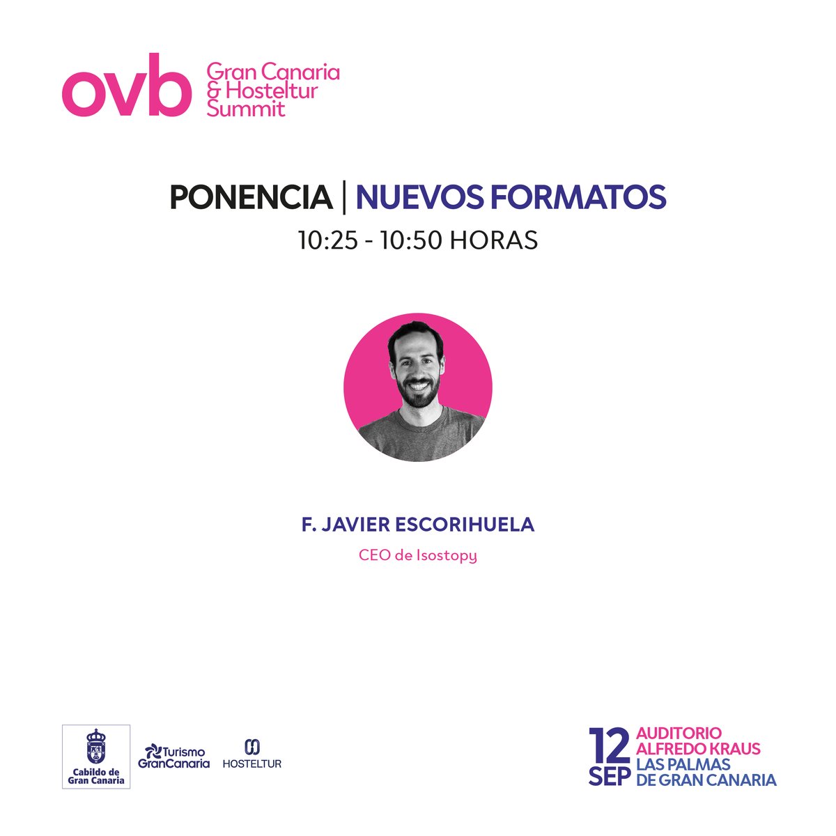 ovbgc's tweet photo. Continuamos con la siguiente ponencia de la mano F. Javier Escorihuela, CEO de @isostopy, que nos llevará de viaje a través de la tecnología Vision Pro de Apple.
¡No te lo pierdas! Sigue en directo #OVB24 🔗 https://t.co/dyuKqnPVSx https://t.co/qruw32r2kl