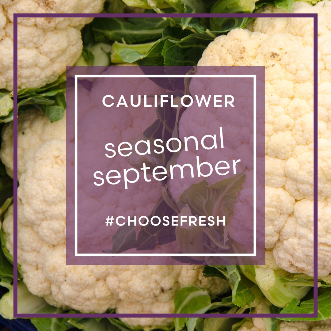 Cauliflower is fat-free and cholesterol-free. And it's low in sodium. A one-cup serving contains only 25 calories, 5 grams of carbohydrates and 2 grams of dietary fiber.

Make a positive impact on your health, wallet, and community by eating seasonal fruits and veges! 🍎🥦