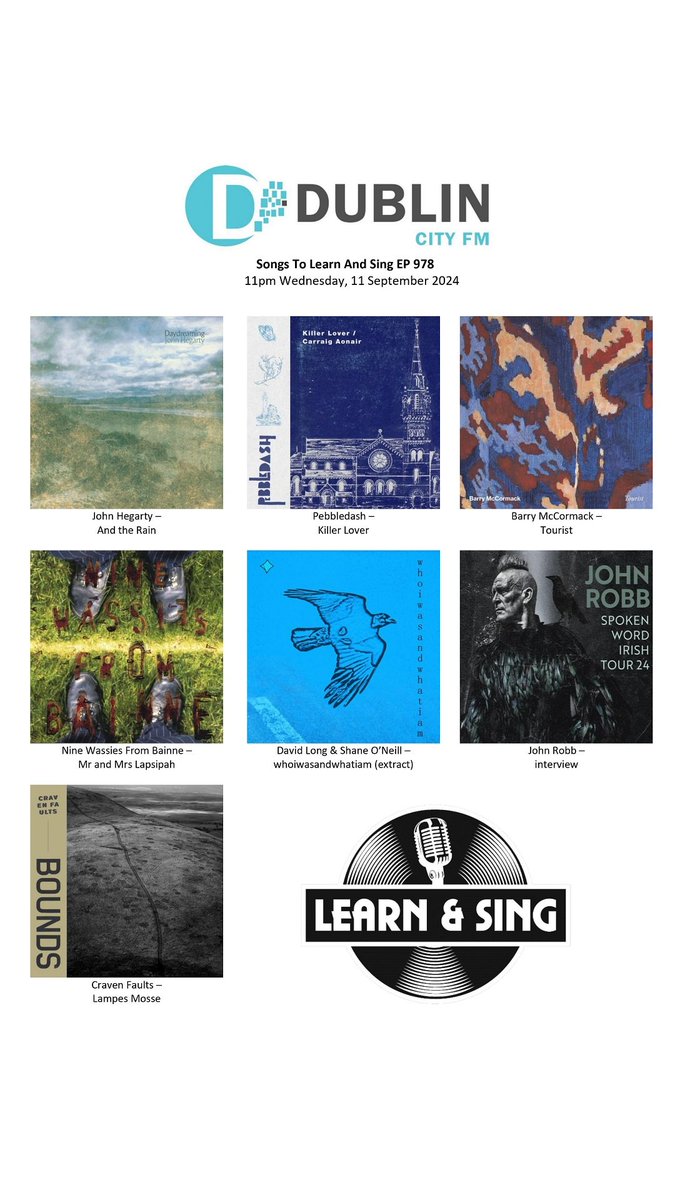 Last night's #songstolearnandsing on <a href="/dublincityfm/">Dublin City FM</a> tunes from <a href="/DavidLo08268602/">David Long</a> and <a href="/shack9/">Shane O'Neill</a> <a href="/BarryMcCormack2/">Barry McCormack</a> @JonHegartyMusic and more + chat with <a href="/johnrobb77/">john robb</a> ahead of his Irish tour. #playback mixcloud.com/1032DublinCity…
