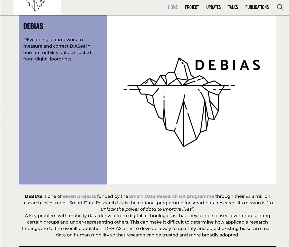 Francisco Rowe โ๏ธ (@fcorowe) on Twitter photo ๐ฃWith @CarmenCabArn, we're delighted to introduce a website for our new <a href="/ESRC/">Economic and Social Research Council</a> project DEBIAS of the <a href="/SmartDataRes/">Smart Data Research UK</a> programme. It aims to measure & correct biases in human mobility data from digital sources. Follow our journey with DEBIAS here:
๐de-bias.github.io/debias/ ๐ฃWith @CarmenCabArn, we're delighted to introduce a website for our new <a href="/ESRC/">Economic and Social Research Council</a> project DEBIAS of the <a href="/SmartDataRes/">Smart Data Research UK</a> programme. It aims to measure & correct biases in human mobility data from digital sources. Follow our journey with DEBIAS here:
๐de-bias.github.io/debias/