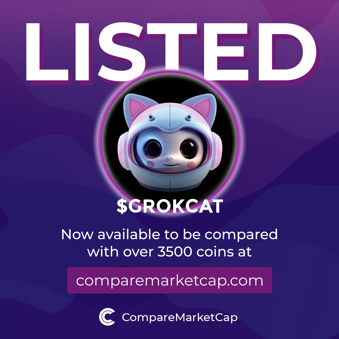 comparemcap's tweet image. #GROKCAT is now listed on comparemarketcap.com/coin/grok-cat-…!

📈$2.4M
💸$0.0₃56

Check Grok Cat on:
Website: babygrok.ai
X: @GrokCat_bsc
Telegram: t.me/babygrok