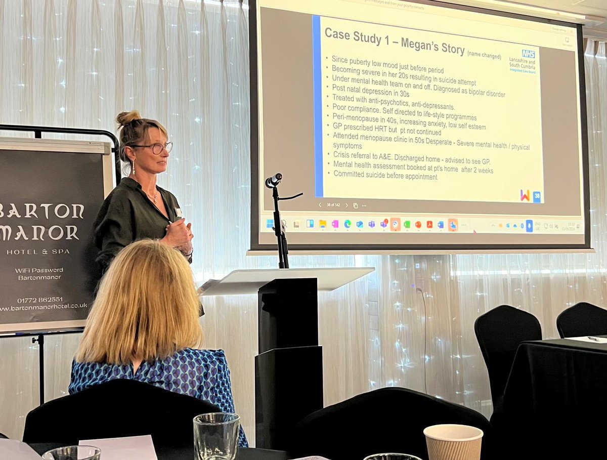 Dr Ewa Craven giving a passionate address to the Lancashire &amp; South Cumbria Women’s Health Summit this morning in support of #WomensHealth Hubs