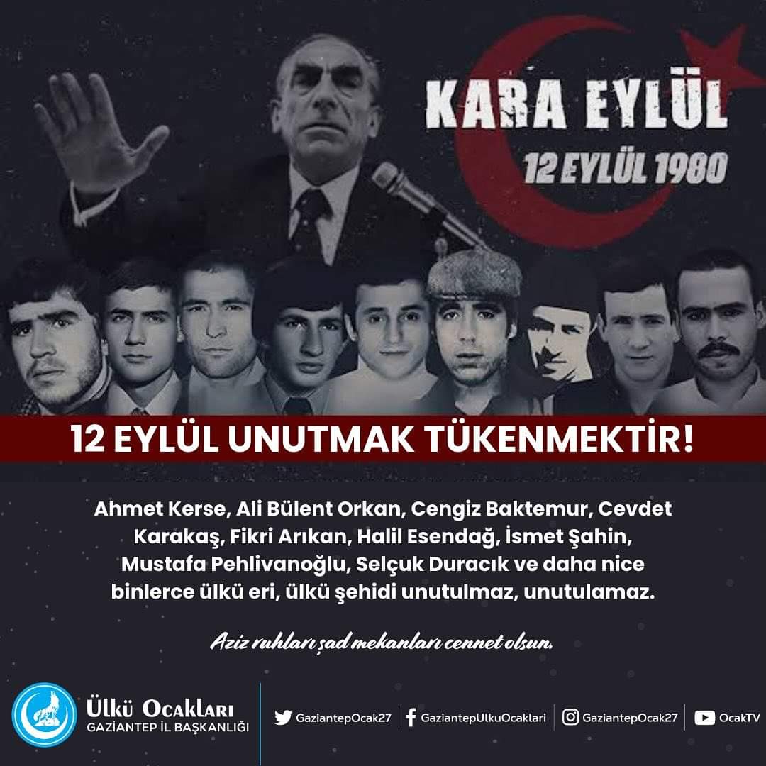 Türküz dedik çekip çekip vurdunuz, 
Bizi vurup bizden hesap sordunuz,
Ölümden öteye köy mü kurdunuz
Korkumuz yok, korkumuz yok sizden!
 
#12Eylül
