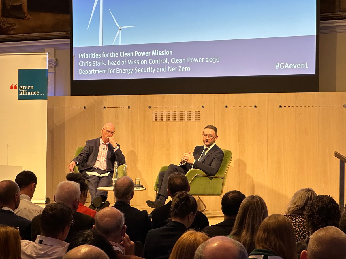 Head of Mission Control <a href="/StarkClimate/">Chris Stark</a> speaking at Green Alliance.

The serious. As we called for, confirms a vaccine taskforce approach to clean power. It’s key for growth and freeing people from chaotically priced fossil fuels. Commits to a nature voice at the table. #GAevent