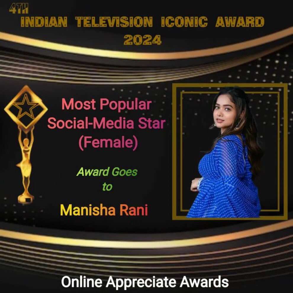 GolmesRinky's tweet photo. Congratulations!
#ManishaRani
#ManishaSquad
#ManishaFans https://t.co/SBR2dkVjqj