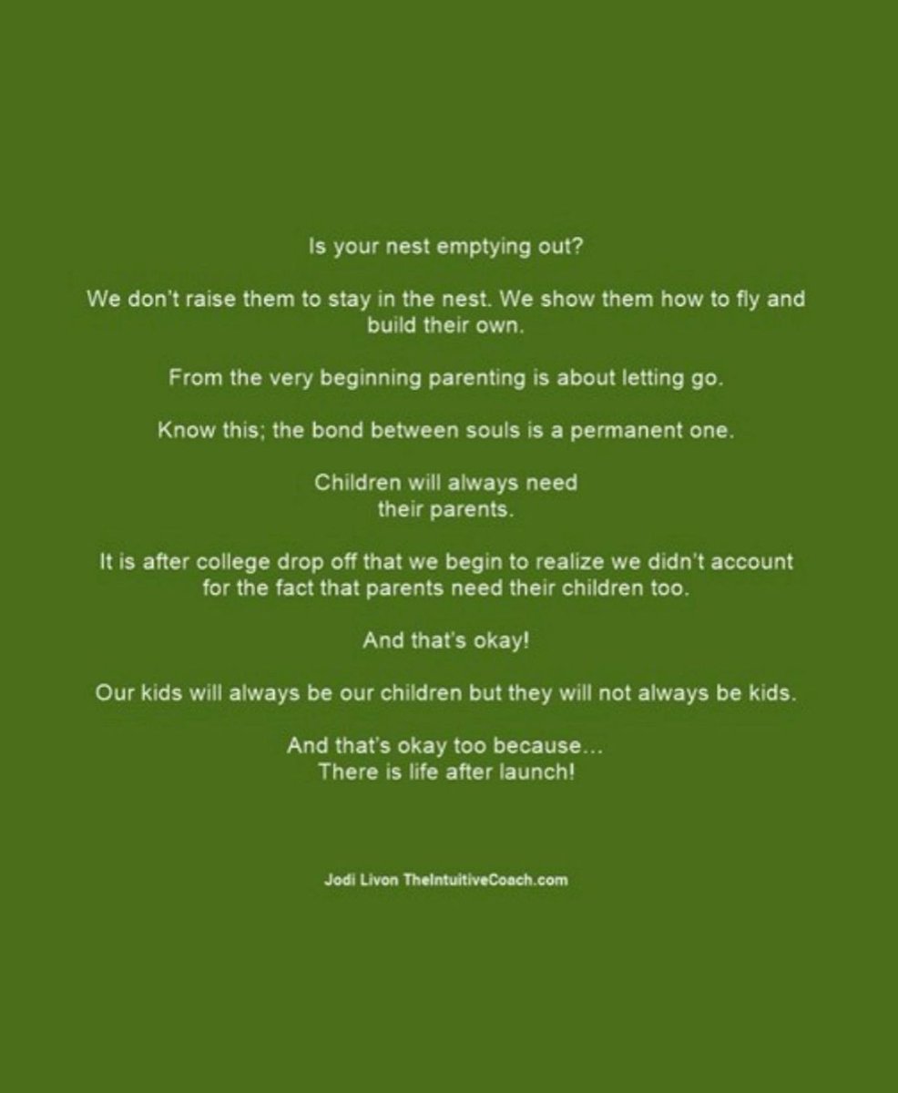 JodiLivon's tweet photo. I’m convinced more now than ever that I write because it helps me find balance. I wrote this three years ago. Came upon it today and let’s just say it was really timely. So proud of my children. Missing them is part of it all. #emptynest #writingcommunity #collegedropoff https://t.co/M0oA72WqOP