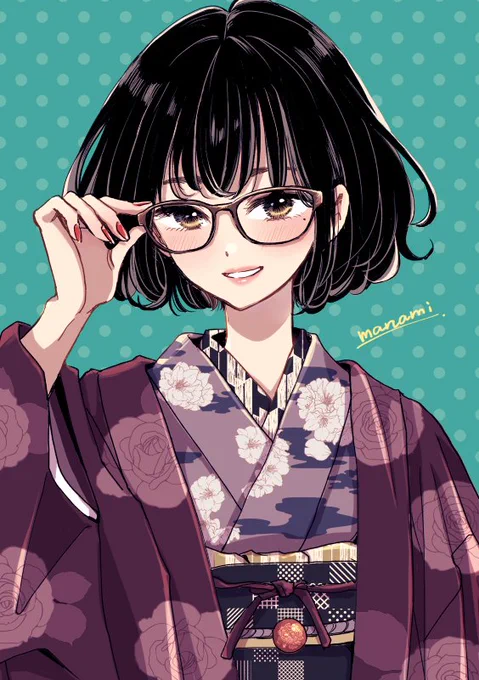 髪型が違うけど顔が夕さんに見えたので泣きぼくろを足した着物おねえさん #ひまわりさん 