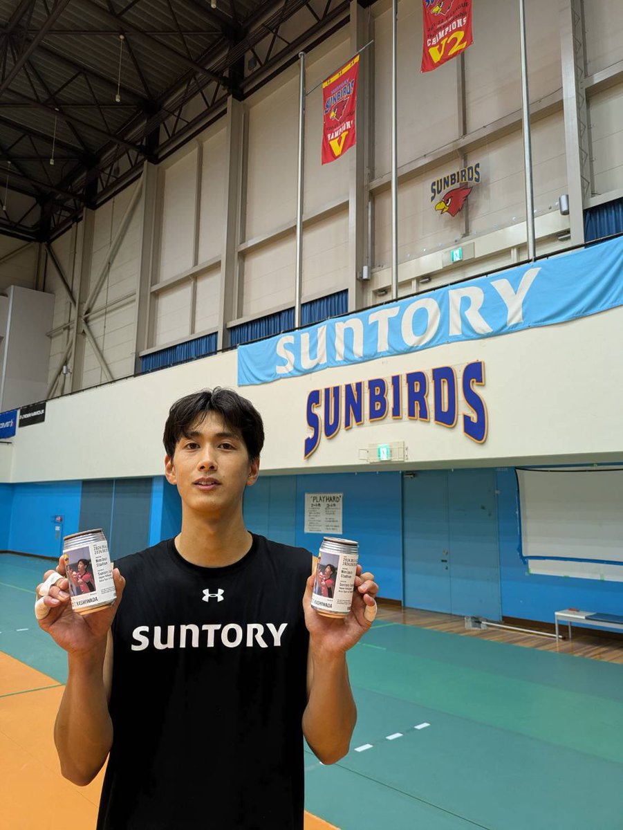やっち　サントリーサンバーズ ◤サンバーズ選手ラベル缶販売決定inタイ◢ JAPAN VOLLEYBALL ASIA