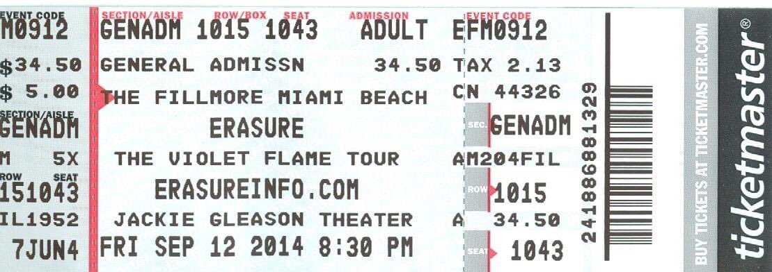 My Gen X Soundtrack (@jerryagalindo) on Twitter photo 10 years ago, I attended <a href="/erasureinfo/">Erasure (Official)</a>’s The Violet Flame Tour <a href="/FillmoreMB/">The Fillmore Miami Beach</a> at Jackie Gleason Theater. 20 songs total, including a two-song encore. A personal favorite was “Breath of Life”. The opening act was <a href="/ILOVENINAMUSIC/">N I N A</a>. #OTD #OnThisDay 10 years ago, I attended <a href="/erasureinfo/">Erasure (Official)</a>’s The Violet Flame Tour <a href="/FillmoreMB/">The Fillmore Miami Beach</a> at Jackie Gleason Theater. 20 songs total, including a two-song encore. A personal favorite was “Breath of Life”. The opening act was <a href="/ILOVENINAMUSIC/">N I N A</a>. #OTD #OnThisDay