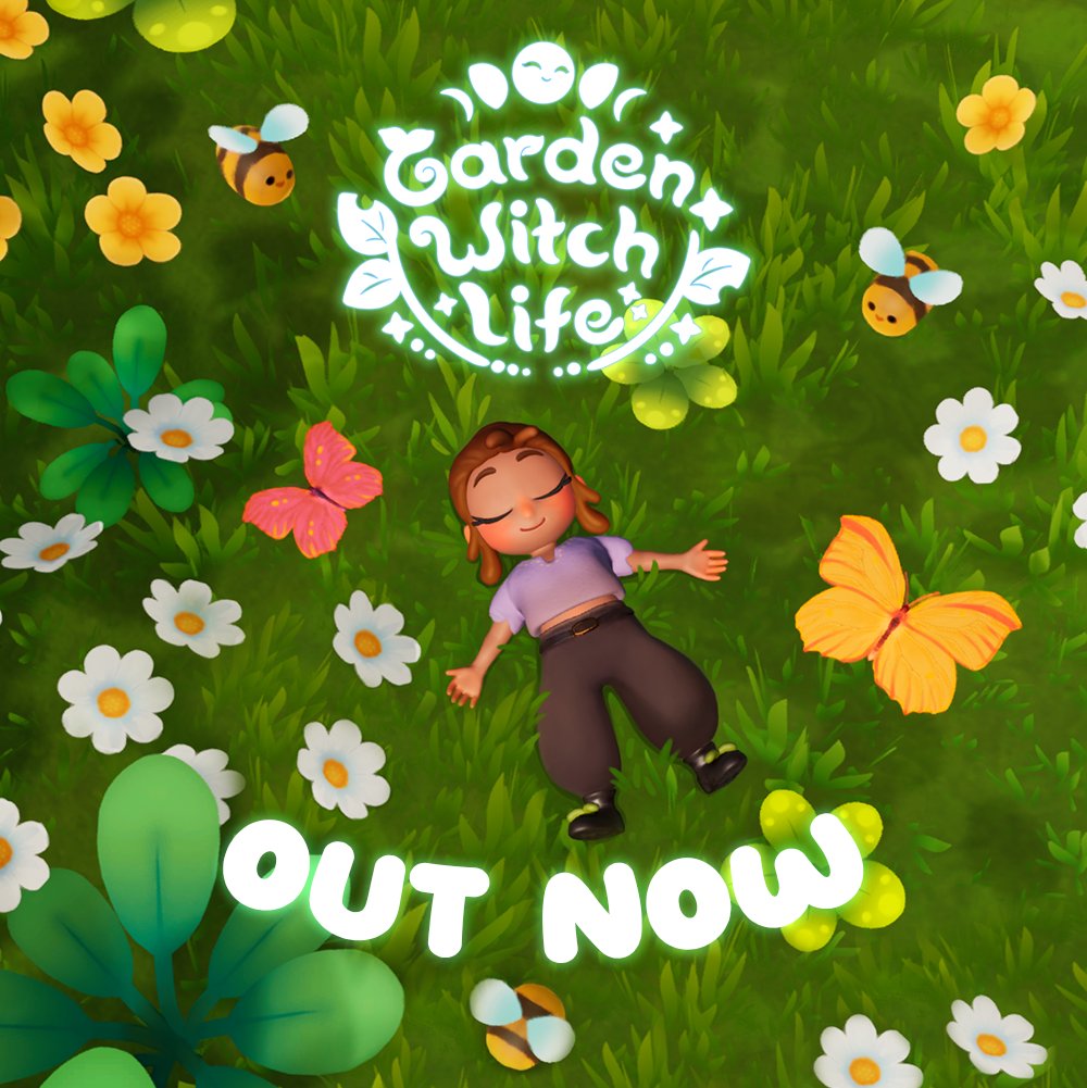 ✨ #GardenWitchLife is OUT NOW!!! ✨

You can get it on PC for Steam and Epic Store, Nintendo Switch, Playstation 5 and Xbox Series X/S!

🐝🐝🐝All LINKS in the comments! 🐝🐝🐝

HAVE FUN EVERYONE!!! 💖
(And please be kind, I WILL cry!!! ;-; )