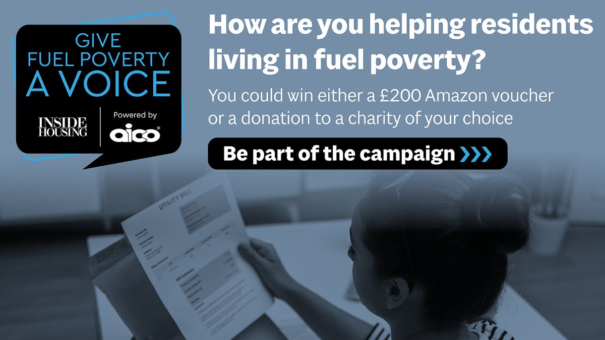 insidehousing's tweet image. How are you helping residents living in #fuelpoverty?

For the third year, we are running a survey to explore how #sociallandlords are tackling #fuelpoverty and supporting tenants experiencing it. Tell us the situation this year: bit.ly/3ZjL5G6

#UKhousing @Aico_Limited