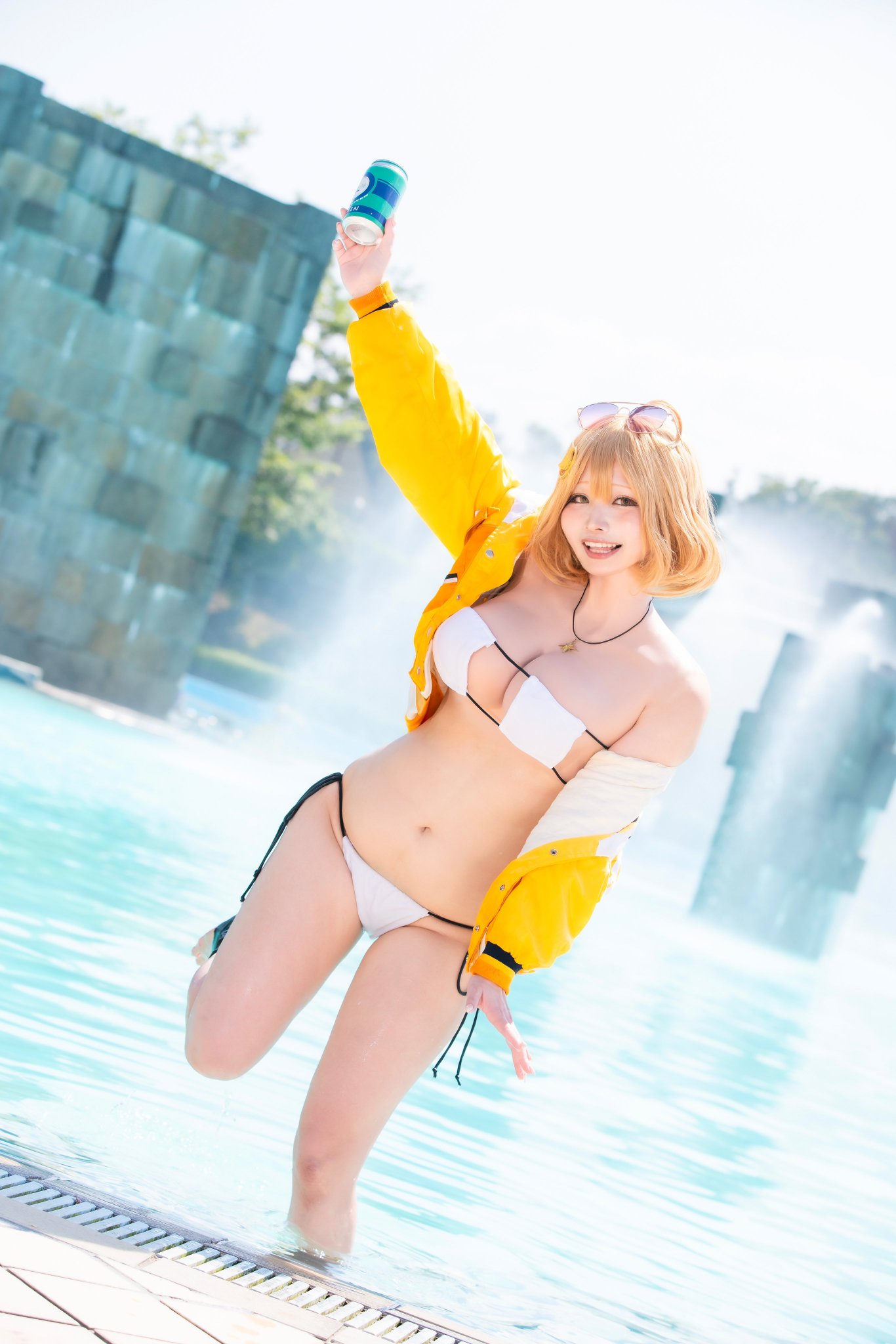 mvivm] 【スイカ コス】勝利の女神 アニス 水着 コスプレ衣装 めがね