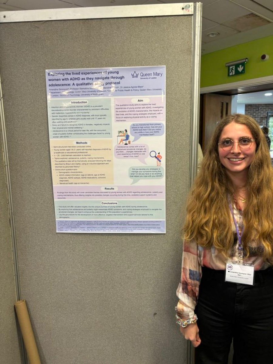 adhdlifelab's tweet photo. 6/7 🌟 Highlights from the 4M Conference in Exeter!

In June, our team had the honour of presenting at the 4M Conference, focusing on menstrual health, menopause, and mental health. Our lab lead, @agnew_blais , showcased her research on the impact of menstrual cycles on ADHD symptoms.

Special congratulations to our PhD student, @AmandineSnquier, for her remarkable poster presentation titled "Exploring the Lived Experiences of Young Women with ADHD: A Qualitative Study Protocol."

We thank @4mhealth organisers for this opportunity and look forward to future conferences! 

#4MConference #4m2024 #ADHDResearch #WomensHealth