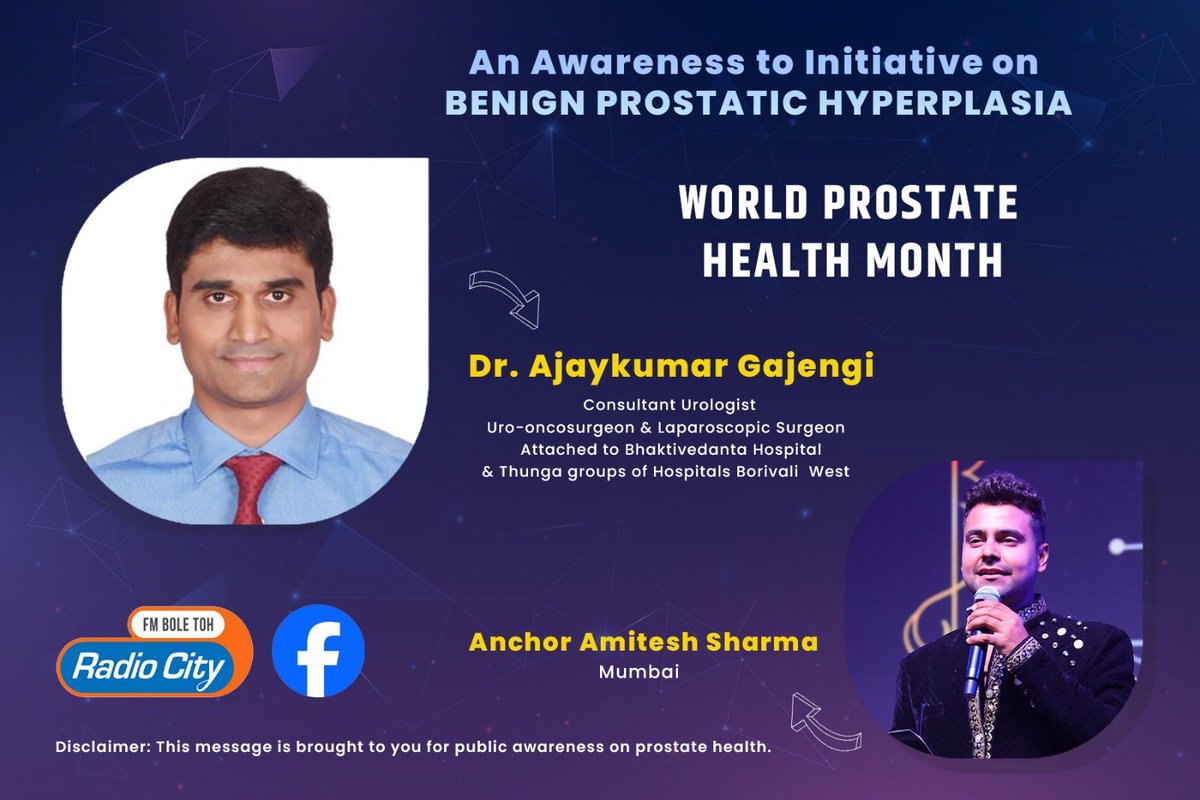 ConsultUro's tweet photo. Dr.Ajaykumar R.Gajengi

Urologist and Andrologist.
https://t.co/81QlKqwpyh

#awareness #awarnessmonth #awarnesscampaign #porstate #prostatecancerawareness #urologist https://t.co/zZyhrQw2Bt
