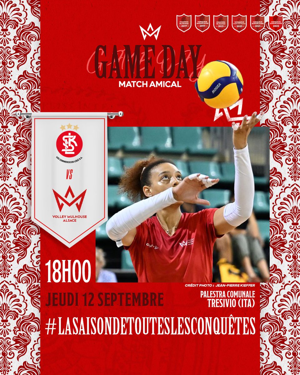 Volley Mulhouse Alsace (@volleymulhouse) on Twitter photo ๐๐ข๐จ๐ฅ ๐๐ ๐ ๐๐ง๐๐
๐ Match Amical
๐ <a href="/LKS_Commercecon/">ลKS Commercecon ลรณdลบ</a>
๐ฐ๏ธ 18h00
๐๏ธ Palestra comunale, Tresivio (Italie)
๐๐ ๐ฌ๐๐ข๐ฌ๐จ๐ง ๐๐ ๐ญ๐จ๐ฎ๐ญ๐๐ฌ ๐ฅ๐๐ฌ ๐๐จ๐ง๐ช๐ฎ๐ฬ๐ญ๐๐ฌ ! ๐ดโช ๐๐ข๐จ๐ฅ ๐๐ ๐ ๐๐ง๐๐
๐ Match Amical
๐ <a href="/LKS_Commercecon/">ลKS Commercecon ลรณdลบ</a>
๐ฐ๏ธ 18h00
๐๏ธ Palestra comunale, Tresivio (Italie)
๐๐ ๐ฌ๐๐ข๐ฌ๐จ๐ง ๐๐ ๐ญ๐จ๐ฎ๐ญ๐๐ฌ ๐ฅ๐๐ฌ ๐๐จ๐ง๐ช๐ฎ๐ฬ๐ญ๐๐ฌ ! ๐ดโช