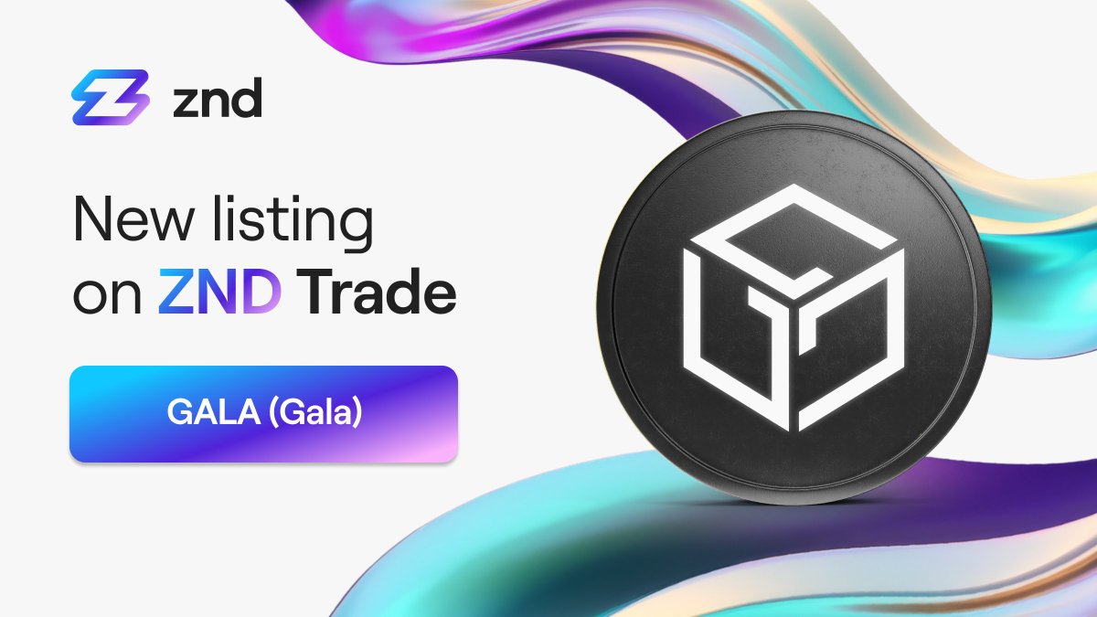 ZND_co's tweet photo. New Listing on ZND Trade! 🚀

You can now trade @GoGalaGames - $GALA for up to €6.5M!

Why Gala? It’s a blockchain-powered gaming and entertainment platform, enabling players to own in-game assets and participate in decentralized ecosystems.

Start trading now 👉 https://t.co/4OWIkzBi8W