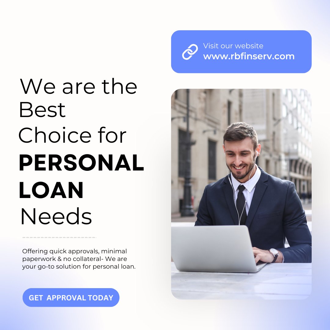 rb_finserv's tweet image. WE ARE THE BEST CHOICE FOR ALL YOUR PERSONAL LOAN NEEDS !

✅No Paperwork
✅Easy Application Process
✅Instant Approval
✅Quick Disbursal 

Apply today and get upto 10 Lakhs!🚀

#personalloan #instantloan #fastprocess #disbursalwithinminutes #easyapplication #instantapproval