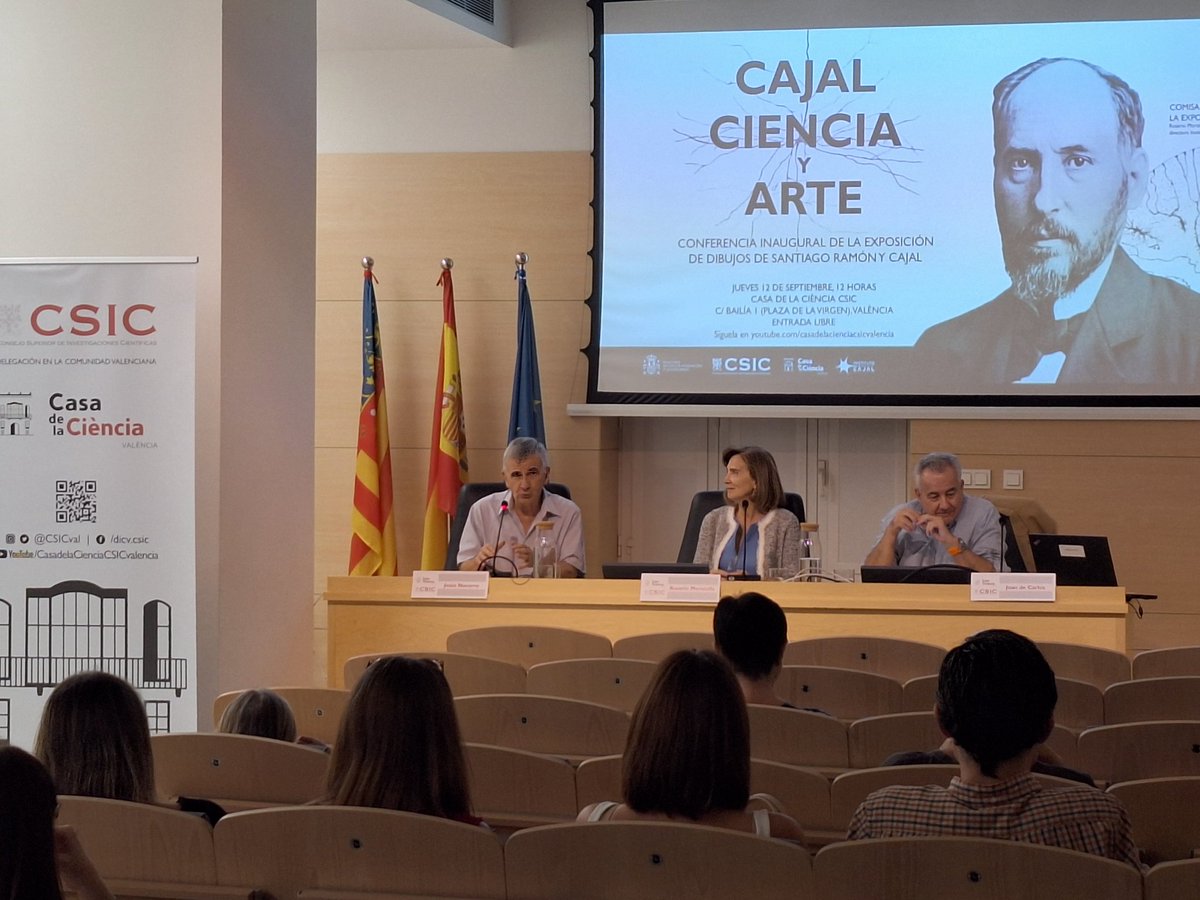 Casa de la Ciència CSIC València (@csicval) on Twitter photo Estamos en la conferencia inaugural de la exposición 'Cajal, Ciencia y Arte', con la comisaria de la exposición, Rosario Moratalla, y Juan de Carlos (<a href="/de_decarlos/">Juan A. de Carlos</a>), del <a href="/InstitutoCajal/">Instituto Cajal-Centro de Neurociencias Cajal-CSIC</a>. La podéis seguir en directo en YouTube.
<a href="/CSIC/">CSIC</a> <a href="/CSICdivulga/">CSIC Divulga</a>
youtube.com/live/aYftrbfuc… Estamos en la conferencia inaugural de la exposición 'Cajal, Ciencia y Arte', con la comisaria de la exposición, Rosario Moratalla, y Juan de Carlos (<a href="/de_decarlos/">Juan A. de Carlos</a>), del <a href="/InstitutoCajal/">Instituto Cajal-Centro de Neurociencias Cajal-CSIC</a>. La podéis seguir en directo en YouTube.
<a href="/CSIC/">CSIC</a> <a href="/CSICdivulga/">CSIC Divulga</a>
youtube.com/live/aYftrbfuc…