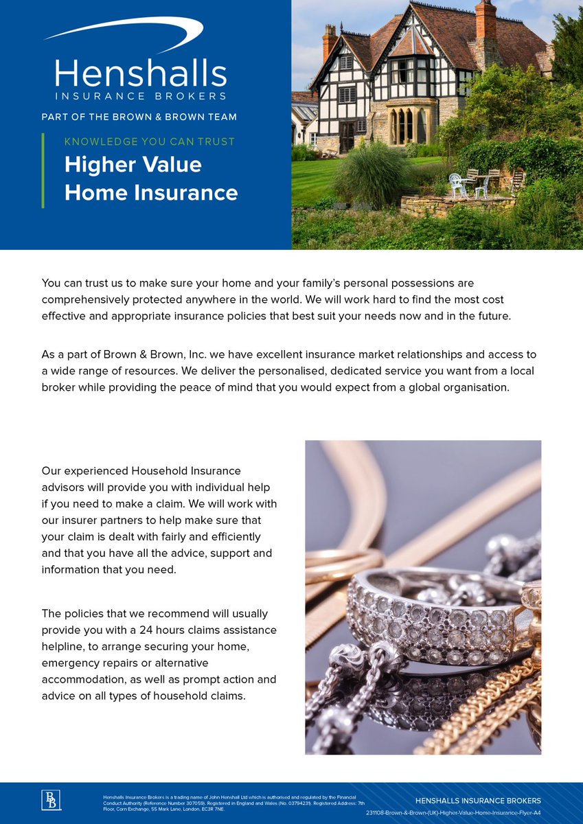 Henshalls's tweet photo. High-net-worth insurance is ideal for individuals who possess valuable assets that may not receive full coverage from standard insurance policies.
01952 820358. βοΈ
#HenshallsGroup π
#HighValueHouseholds ποΈ
#Highnetworthinsurance #HouseInsurance #valuableassets https://t.co/WLuqT3BQRM