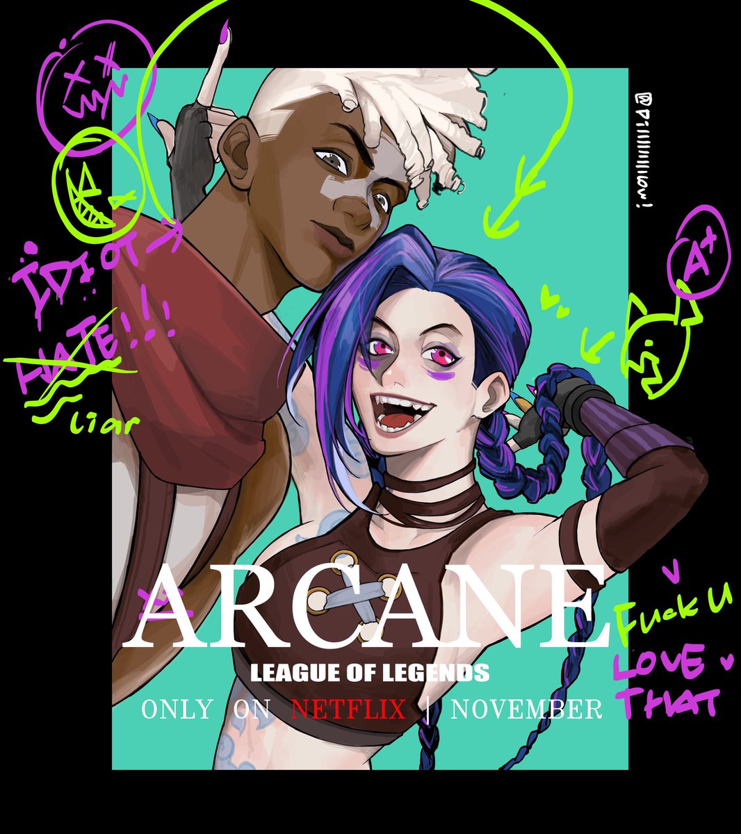 😋😋😋⏱️💣
DONE~
 #timebomb #ekkojinx #Ekko #Jinx #Arcane #ArtofLegends #LeagueOfLegends #ArtofArcane #ArcaneArt #arcaneseason2