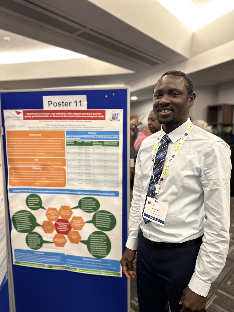 Kwame Awiagah (@sawiagah) on Twitter photo Day 3: My poster is hoisted and ready to presented at 1:05 pm.
If you are at the conference venue, please keep an eye out for me!
<a href="/RCNResForum/">RCN Research Forum</a> #rcnresearch24
Photo credit: <a href="/ebenezer_akore/">Ebenezer Akore Yeboah</a> Day 3: My poster is hoisted and ready to presented at 1:05 pm.
If you are at the conference venue, please keep an eye out for me!
<a href="/RCNResForum/">RCN Research Forum</a> #rcnresearch24
Photo credit: <a href="/ebenezer_akore/">Ebenezer Akore Yeboah</a>