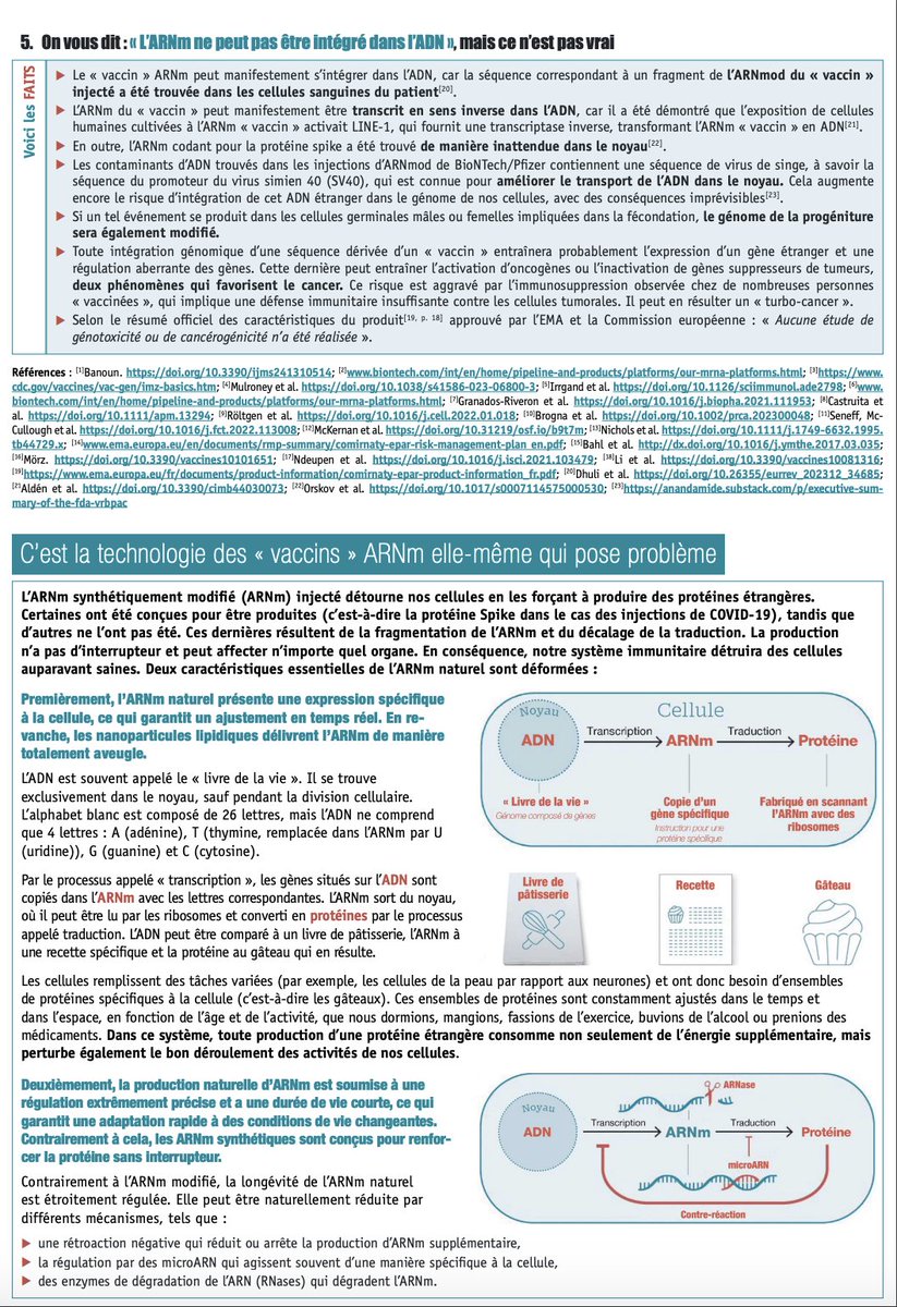 HenrionCaude's tweet photo. GAME OVER pour la technologie des ARNm enfin en VF* en 1 flyer d'1 page rectoverso
A toutes fins utiles, ce document que j'ai rédigé avec Klaus Steger est téléchargeable en anglais sur le site des Médecins et scientifiques allemands @Mwgfd_official 
*traduit par @point_critique