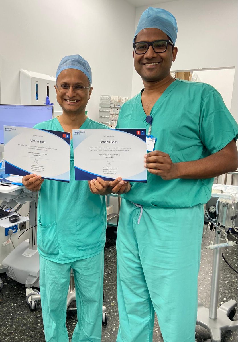 Imperial Prostate (@ip_london) on Twitter photo 🚀 Congratulations to <a href="/johannboaz/">johann boaz</a>, signed off as independent to national expert level in focal HIFU <a href="/SonablateCorp/">Sonablate Corp.</a> & focal cryotherapy <a href="/bostonsci/">Boston Scientific</a>! 🎯
<a href="/ImperialNHS/">Imperial NHS 💙</a> <a href="/imperialurology/">Imperial Urology</a> <a href="/LondonProstate1/">Hashim U. Ahmed</a> @taimurshah 🚀 Congratulations to <a href="/johannboaz/">johann boaz</a>, signed off as independent to national expert level in focal HIFU <a href="/SonablateCorp/">Sonablate Corp.</a> & focal cryotherapy <a href="/bostonsci/">Boston Scientific</a>! 🎯
<a href="/ImperialNHS/">Imperial NHS 💙</a> <a href="/imperialurology/">Imperial Urology</a> <a href="/LondonProstate1/">Hashim U. Ahmed</a> @taimurshah