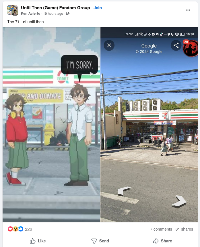 semickolon's tweet photo. 🫣 they found it. it's a perfect coming-of-age setting both ingame and irl. we would go home from school and always stop by here. https://t.co/HCbh6mEc0q